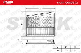 STARK RECAMBIOS SKAF0060642 - AIR FILTER