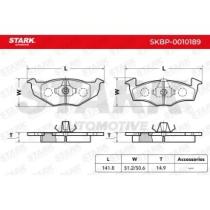 STARK RECAMBIOS SKBP0010189 - STARK SKBP-0010189 Juego de pastillas de freno