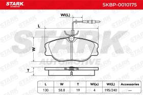 STARK RECAMBIOS SKBP0011748 - BRAKE PAD SET, DISC BRAKE