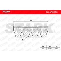 STARK RECAMBIOS SK4PK870 - STARK SK-4PK870 Correa trapecial poli V