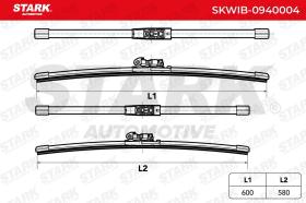 STARK RECAMBIOS SKWIB0940004 - Limpiaparabrisas STARK SKWIB-0940004 600/ 580 mm delante, Si